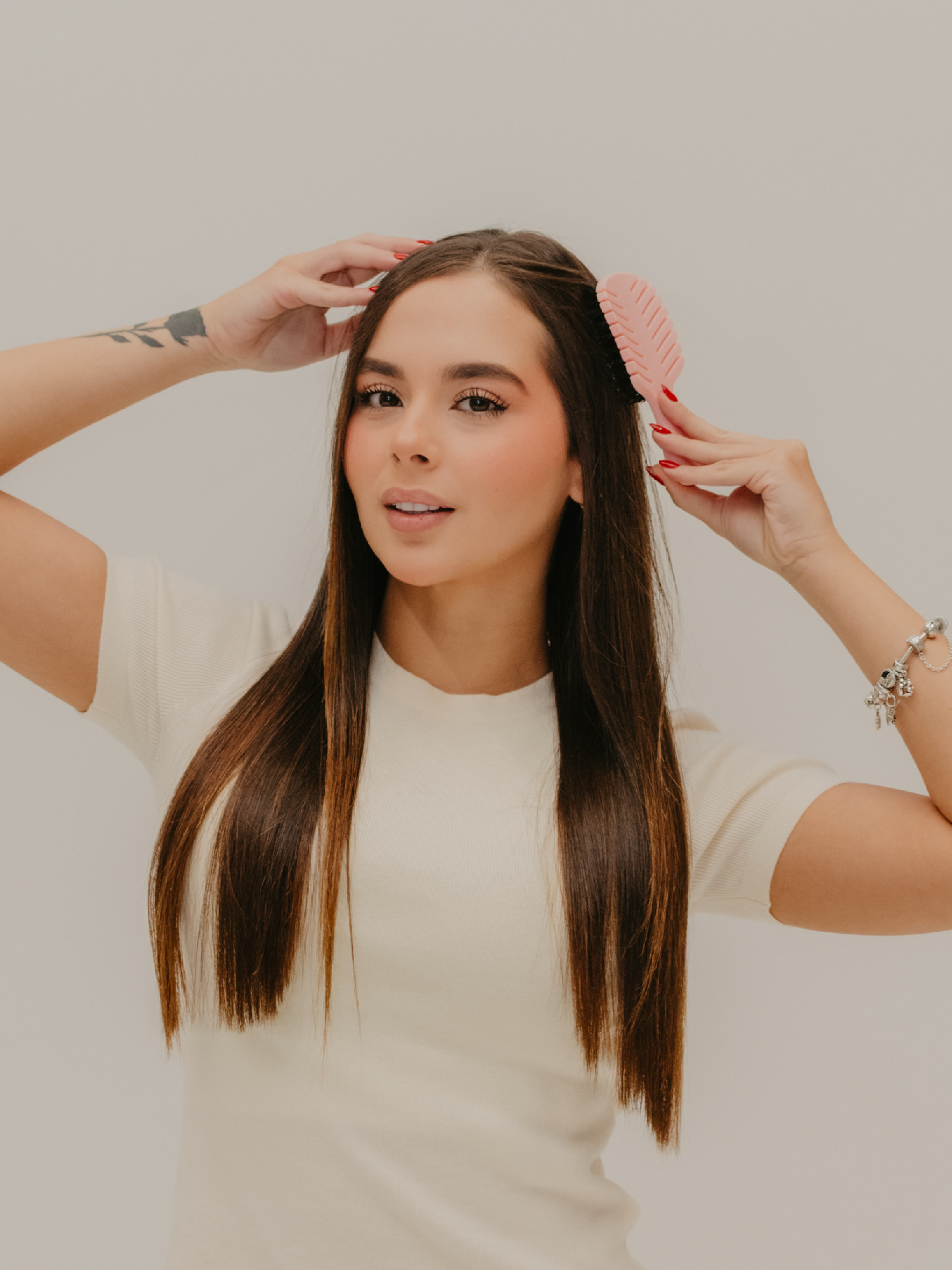 Cepillo Anti-Frizz Mini Rosado